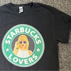Black Starbucks Lovers Graphic T-Shirt Taylor Swift Swiftie Eras